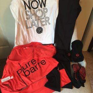 PURE BARRE RED/BLACK BUNDLE size S/M